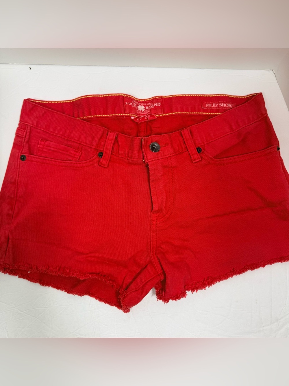 Lucky Brand Red Denim Cutoff Shorts